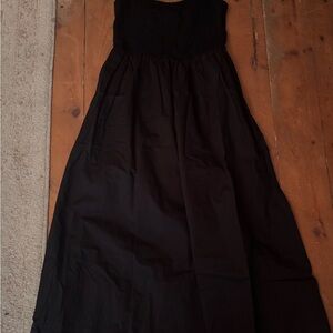 Classic Black Strapless Maxi Dress